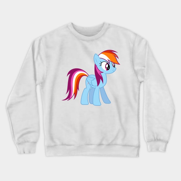 Lesbian Pride Rainbow Dash Crewneck Sweatshirt by Toribit